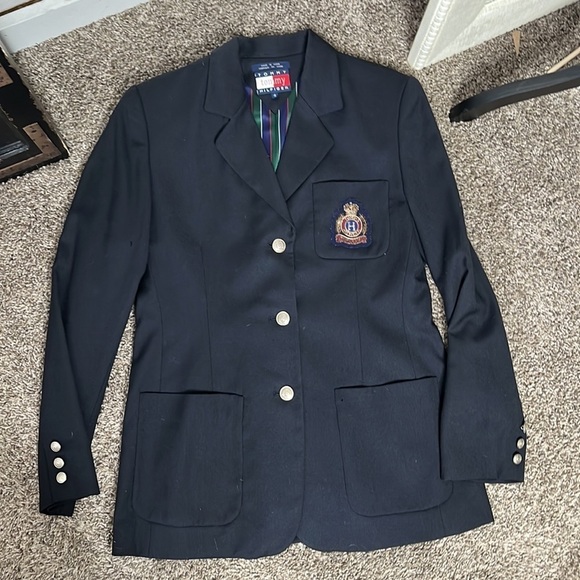 Vintage Tommy Hilfiger crest logo blazer Sz 4 - Picture 8 of 15